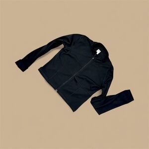 PINK Victoria's Secret Black Zip-Up Top